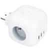 Solight rozbočka kostka, 3x 16A + USB A+C, bílá, vypínač  P110C