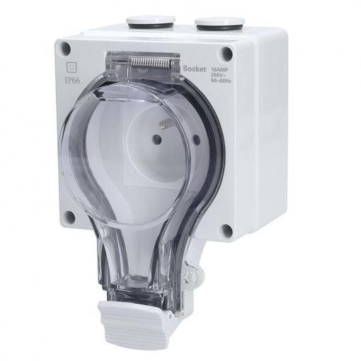 Solight zásuvka IP66, vodotěsná a prachotěsná  5B350