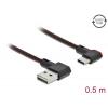 Delock USB kabel USB 2.0 USB-A zástrčka, USB-C ® zástrčka 0.50 m černá pozlacené kontakty 85280