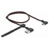 Delock USB kabel USB 2.0 USB-A zástrčka, USB-C ® zástrčka 0.50 m černá pozlacené kontakty 85280