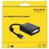 Delock 65098 Mini-DisplayPort / DVI adaptér [1x mini DisplayPort zástrčka - 1x DVI zásuvka 24+5pólová] černá 0.18 m