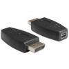 Delock 65237 DisplayPort / Mini-DisplayPort adaptér [1x zástrčka DisplayPort - 1x mini DisplaPort zásuvka] černá 0 mm