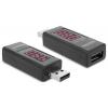 Delock USB adaptér [1x USB-A konektor - 1x USB-A zásuvka] Delock - USB-Spannungs-/Stromzähler - USB Typ A 0 mm