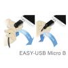Delock USB kabel USB 2.0 USB-A zástrčka, USB Micro-B zástrčka 1.00 m černá pozlacené kontakty 83846