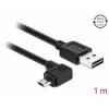 Delock USB kabel USB 2.0 USB-A zástrčka, USB Micro-B zástrčka 1.00 m černá pozlacené kontakty 83846