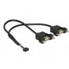 Delock USB kabel USB 2.0 USB zásuvka na desku, USB-A zásuvka 0.25 m černá 84832