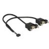 Delock USB kabel USB 2.0 USB zásuvka na desku, USB-A zásuvka 0.25 m černá 84832