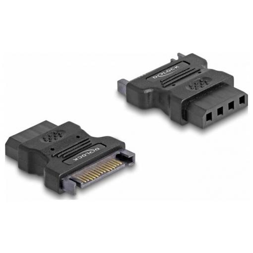 Delock mechanika, napájecí adaptér [1x Molex zásuvka 4-pólová - 1x proudová SATA zástrčka 15pólová] 0 mm vícebarevná
