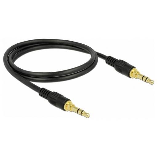Delock 85547 jack audio propojovací kabel [1x jack zástrčka 3,5 mm - 1x jack zástrčka 3,5 mm] 1 m černá