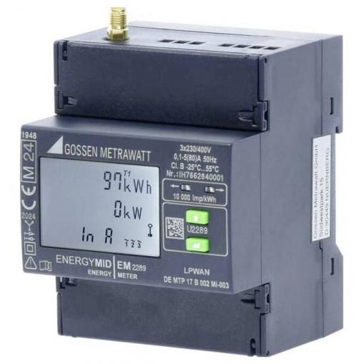 Gossen Metrawatt EM2289 U2289-V039 třífázový elektroměr 80 A Úředně schválený: Ano 1 ks