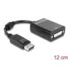 Delock 61847 DisplayPort / DVI adaptér [1x zástrčka DisplayPort - 1x DVI zásuvka 24+1pólová] černá s feritovým jádrem 0.23 m