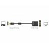 Delock 61847 DisplayPort / DVI adaptér [1x zástrčka DisplayPort - 1x DVI zásuvka 24+1pólová] černá s feritovým jádrem 0.23 m