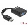 Delock 61848 DisplayPort / VGA adaptér [1x zástrčka DisplayPort - 1x VGA zásuvka] černá s feritovým jádrem 12 cm