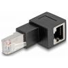 Delock RJ45 síťový adaptér CAT 6A [1x RJ45 zástrčka - 1x RJ45 zásuvka] 0 mm černá