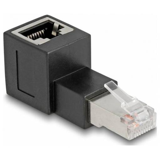 Delock RJ45 síťový adaptér CAT 6A [1x RJ45 zástrčka - 1x RJ45 zásuvka] 0 mm černá