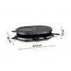 Alpina Switzerland 871125218240 raclette gril 8 pánví, nepřilnavý povlak, indikátor černá