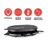Alpina Switzerland 871125218240 raclette gril 8 pánví, nepřilnavý povlak, indikátor černá