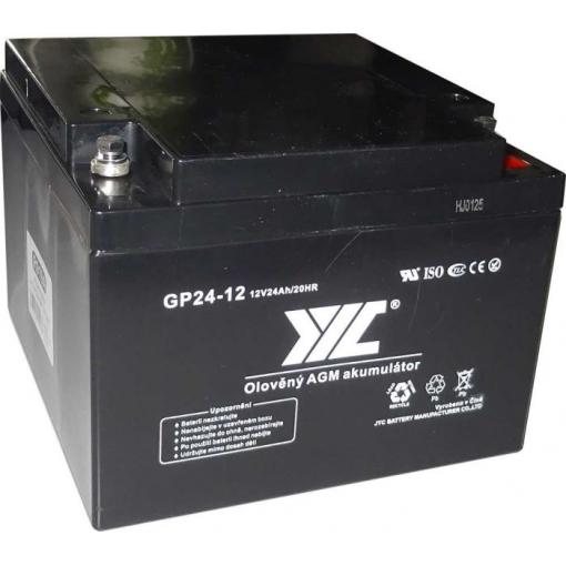 Olověný akumulátor JYC GP24-12 VRLA AGM, 12 V / 24 Ah