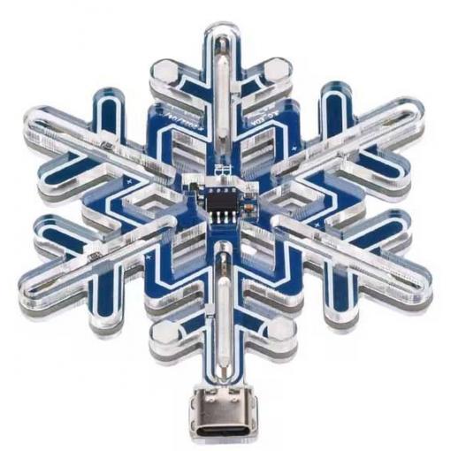 Sněhová vločka LED stavebnice, USB, stmívatelná