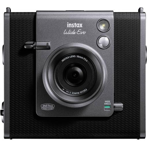 Fujifilm Instax Wide Evo instantní fotoaparát černá Bluetooth, integrovaný akumulátor, s vestavěným bleskem
