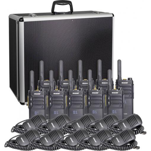 MAAS Elektronik Team-Set PT-375 KEP-360-K 150114 PMR radiostanice sada 10 ks
