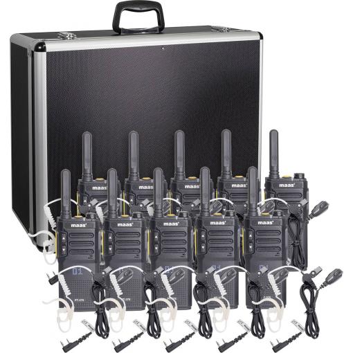 MAAS Elektronik Team-Set PT-375 KEP-24-VK 150113 PMR radiostanice sada 10 ks