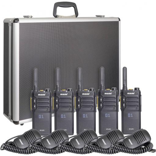 MAAS Elektronik Team-Set PT-375 KEP-360-K 150112 PMR radiostanice sada 5 ks