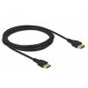 Delock DisplayPort kabel Konektor DisplayPort 2 m černá 85910 8K UHD, pozlacené kontakty, třížilový stíněný Kabel DisplayPort