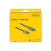 Delock DisplayPort / HDMI kabel Konektor DisplayPort, Zástrčka HDMI-A 2 m černá, šedá 85929 pozlacené kontakty, 4K UHD Kabel DisplayPort