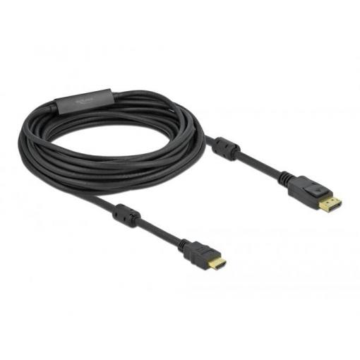 Delock DisplayPort / HDMI kabel Konektor DisplayPort, Zástrčka HDMI-A 10 m černá 85960 pozlacené kontakty, 4K UHD Kabel DisplayPort