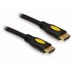 Delock HDMI kabel Zástrčka HDMI-A 2 m černá 82583 kroucený , pozlacené kontakty, třížilový stíněný, 4K UHD HDMI kabel