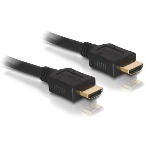 Delock HDMI kabel Zástrčka HDMI-A 2 m černá 84407 kulatý, stíněný, pozlacené kontakty, kroucený HDMI kabel