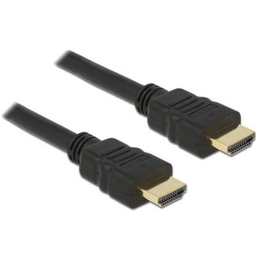 Delock HDMI kabel Zástrčka HDMI-A 0.5 m černá 84751 pozlacené kontakty, 4K UHD, dvoužilový stíněný, kroucený HDMI kabel
