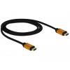Delock HDMI kabel Zástrčka HDMI-A 1 m černá, zlatá 85727 třížilový stíněný, pozlacené kontakty, 8K UHD HDMI kabel