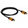 Delock HDMI kabel Zástrčka HDMI-A 1.5 m černá, zlatá 85728 třížilový stíněný, pozlacené kontakty, 8K UHD HDMI kabel