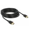 Delock DisplayPort kabel Konektor DisplayPort 1 m černá 85658 pozlacené kontakty, kroucený , třížilový stíněný, 4K UHD, 8K UHD Kabel DisplayPort