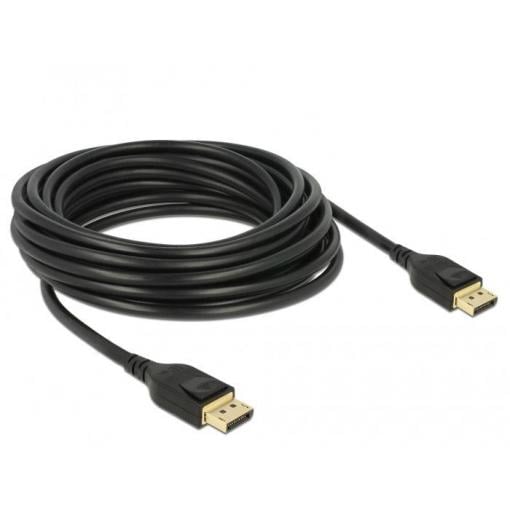 Delock DisplayPort kabel Konektor DisplayPort 1 m černá 85658 pozlacené kontakty, kroucený , třížilový stíněný, 4K UHD, 8K UHD Kabel DisplayPort