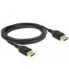 Delock DisplayPort kabel Konektor DisplayPort 2 m černá 85660 pozlacené kontakty, kroucený , třížilový stíněný, 4K UHD, 8K UHD Kabel DisplayPort