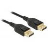 Delock DisplayPort kabel Konektor DisplayPort 3 m černá 85661 pozlacené kontakty, kroucený , třížilový stíněný, 4K UHD, 8K UHD Kabel DisplayPort