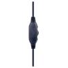 Gembird GHS-05-B Headset otevřená (On Ear) kabelová stereo černá, modrá regulace hlasitosti Gaming