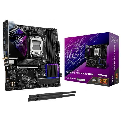 ASRock B850M Riptide Základní deska Socket (PC) AMD AM5 Tvarový faktor Micro-ATX Čipová sada základní desky AMD® B850
