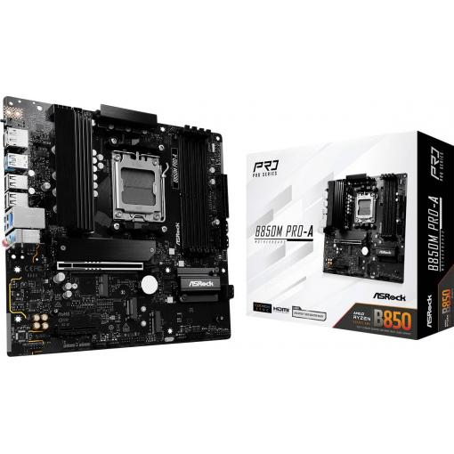 ASRock B850M Pro-A Základní deska Socket (PC) AMD AM5 Tvarový faktor Micro-ATX Čipová sada základní desky AMD® B850
