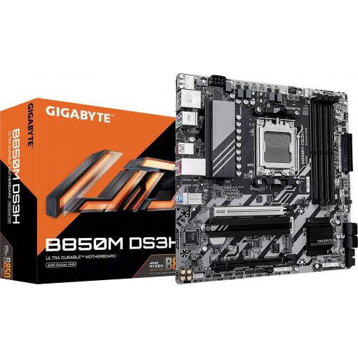 Gigabyte B850M DS3H Základní deska Socket (PC) AMD AM5 Tvarový faktor Micro-ATX Čipová sada základní desky AMD® B850