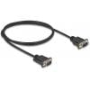Delock sériový kabel [1x D-SUB zástrčka 9pólová - 1x D-SUB zástrčka 9pólová], 1 m, černá