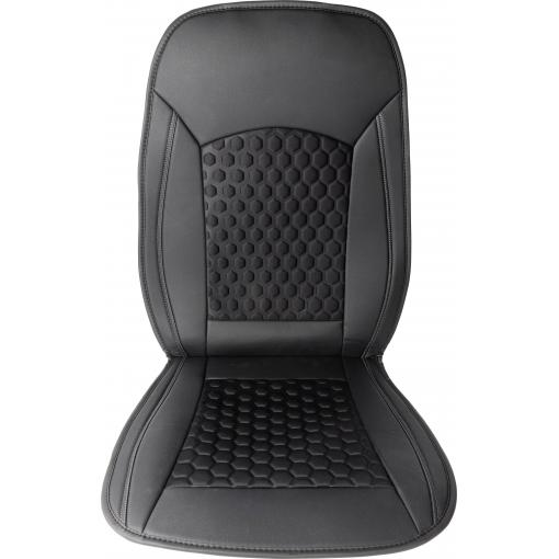HP Autozubehör 19163 Sitzauflage Premium položka na sedák umělá kůže černá sedadlo řidiče, sedadlo spolujezdce