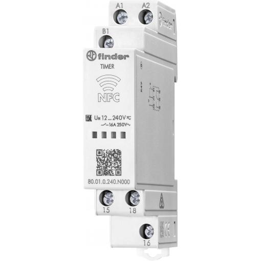Finder 80.01.0.240.N000 80010240N000 časové relé, 2 s - 24 h, 400 V/AC, 16 A, 1 ks