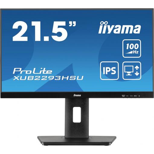 Iiyama ProLite XUB2293HSU-B7 LED monitor 54.6 cm (21.5 palec)1920 x 1080 Pixel, 16:9, 1 ms, IPS LED