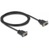 Delock sériový kabel [1x RS232 zástrčka - 1x RS232 zástrčka ], 2 m, černá