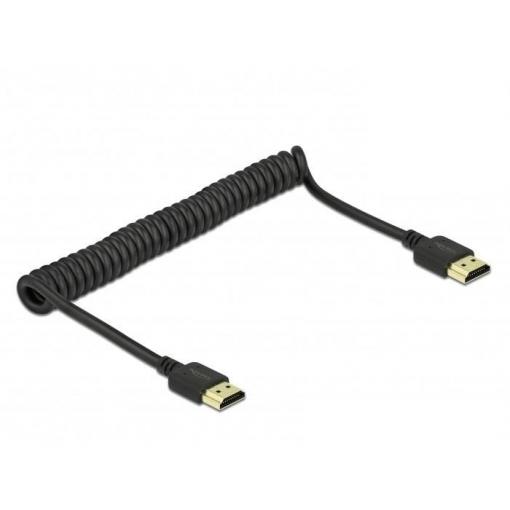 Delock HDMI kabel Zástrčka HDMI-A 1.5 m černá 84967 4K UHD, pozlacené kontakty, třížilový stíněný, kroucený HDMI kabel