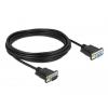 Delock sériový kabel [1x RS232 zástrčka - 1x RS232 zástrčka ], 5 m, černá